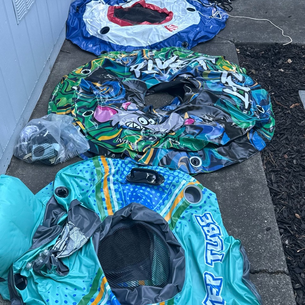 Intel Inflatable Water Tubes - Blue, Green, Black